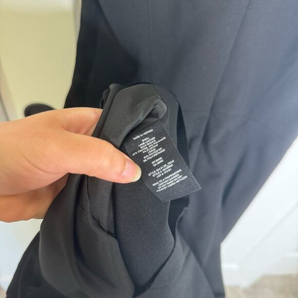 Theory Eulia Lamb Leather Suede High Neck Sleeveless Mini Dress Black Size 2 - Picture 6 of 6